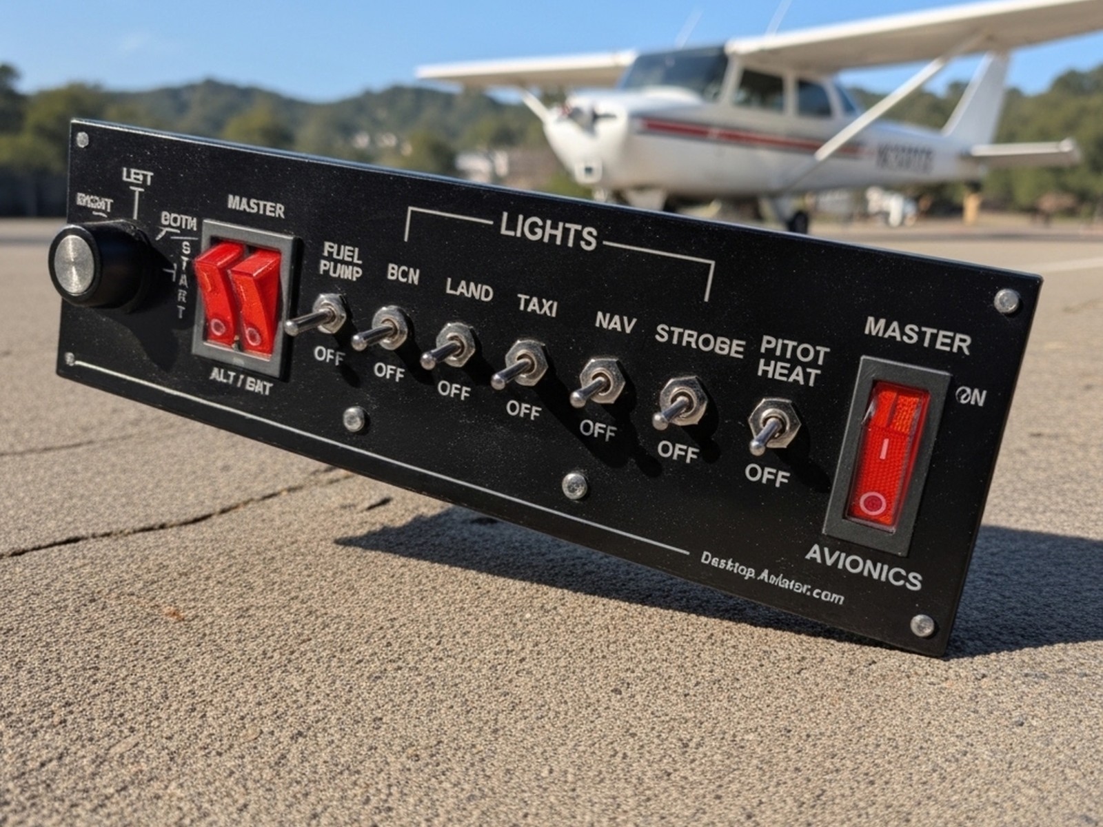 “Cessna Switch Panel” Compatible with MS 2020/24 & X-Plane Flight Simulators