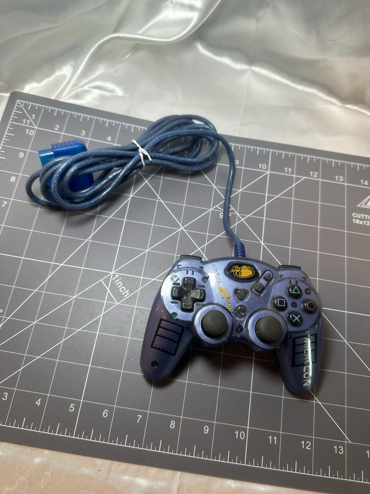 Ps2 Wired Controller Microcon Mad Catz Pro 2 Blue PlayStation 2 Ps2