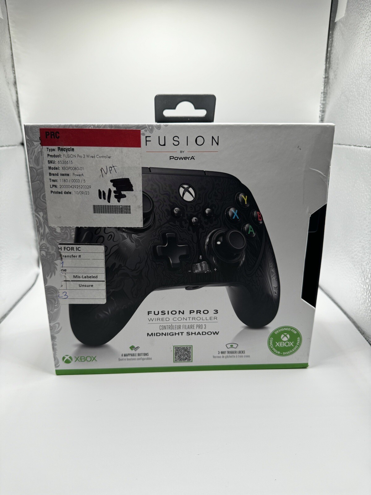 PowerA FUSION Pro 3 Wired Controller for Xbox Series X|S – Midnight Shadow OPEN