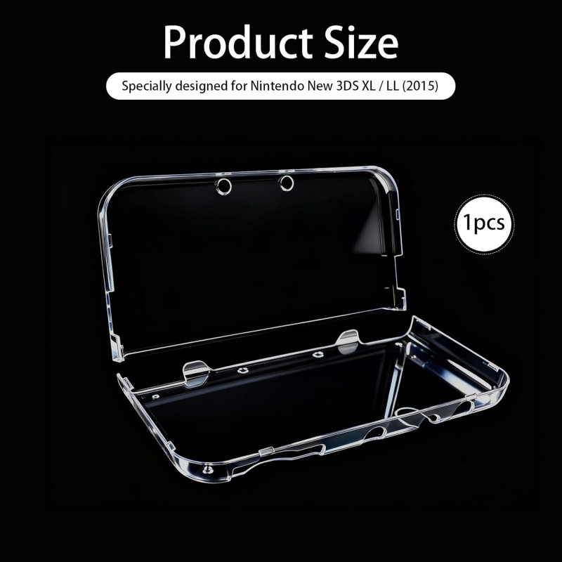 For New 2015 Nintendo 3DS XL/LL Clear Crystal Hard Shell Protective Case Cover