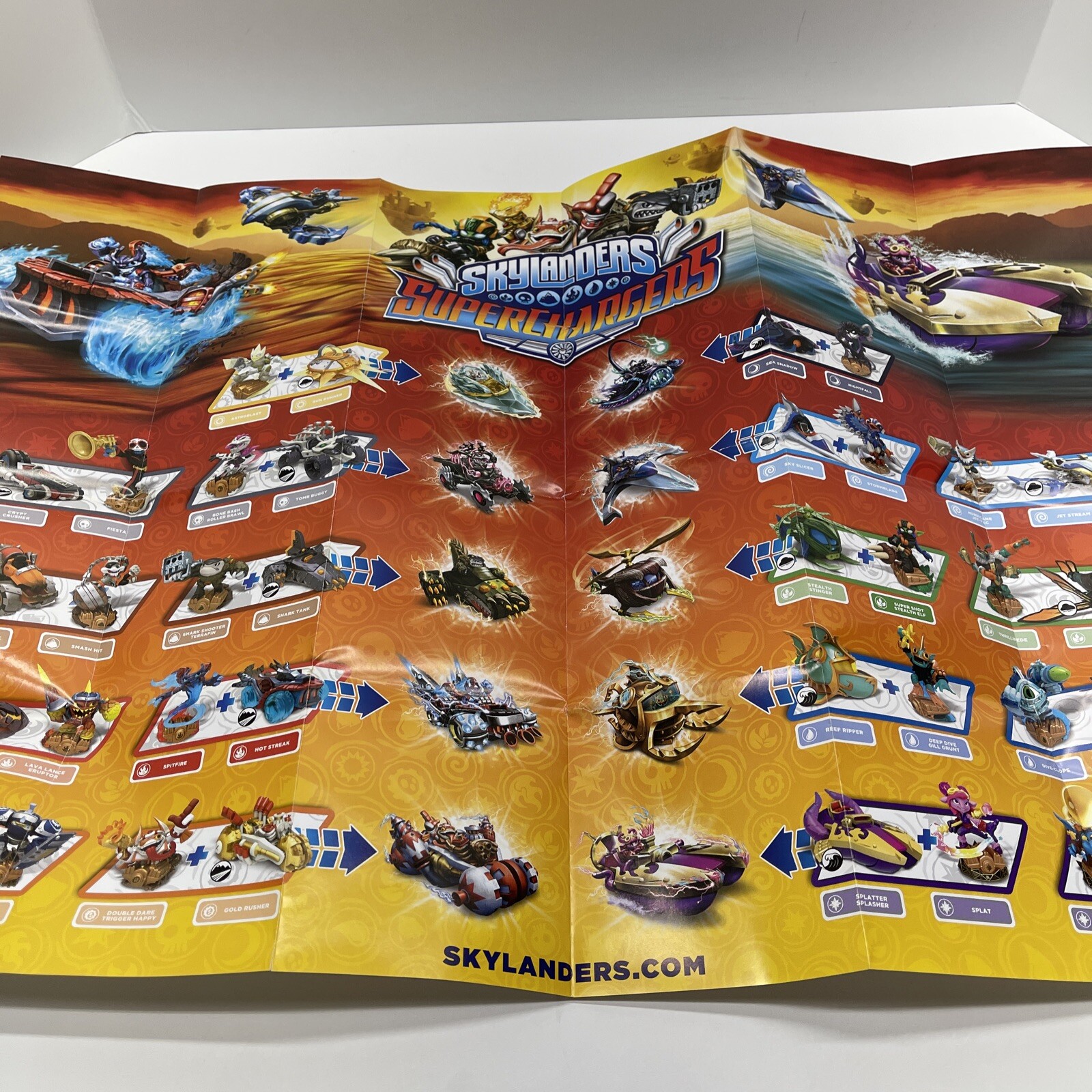 Skylanders SUPER CHARGERS CHARACTER POSTER r – Activision – FREE US SHIP – RARE