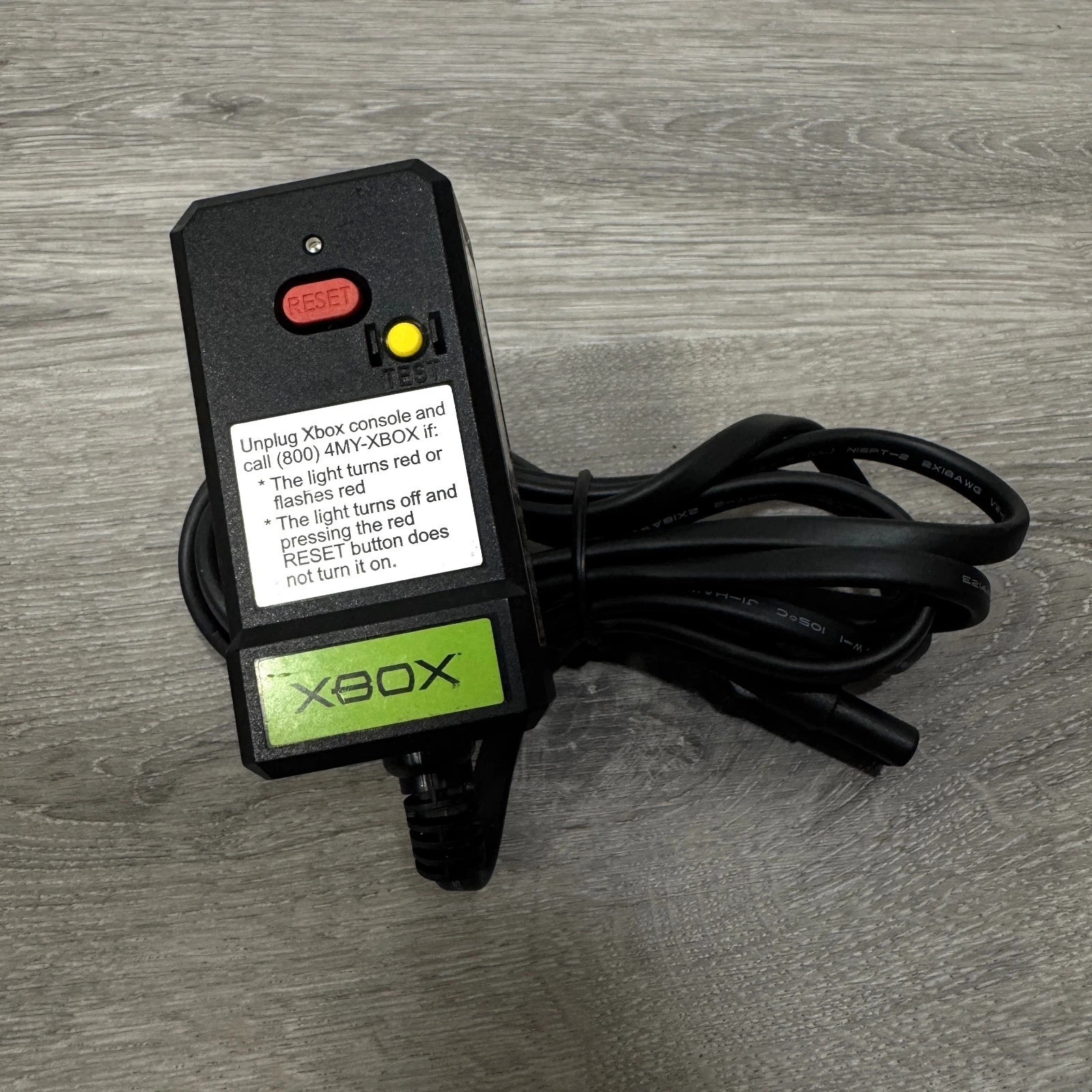 Original Microsoft OEM Xbox Protection Power Cord AC Adapter Cable X800563-100