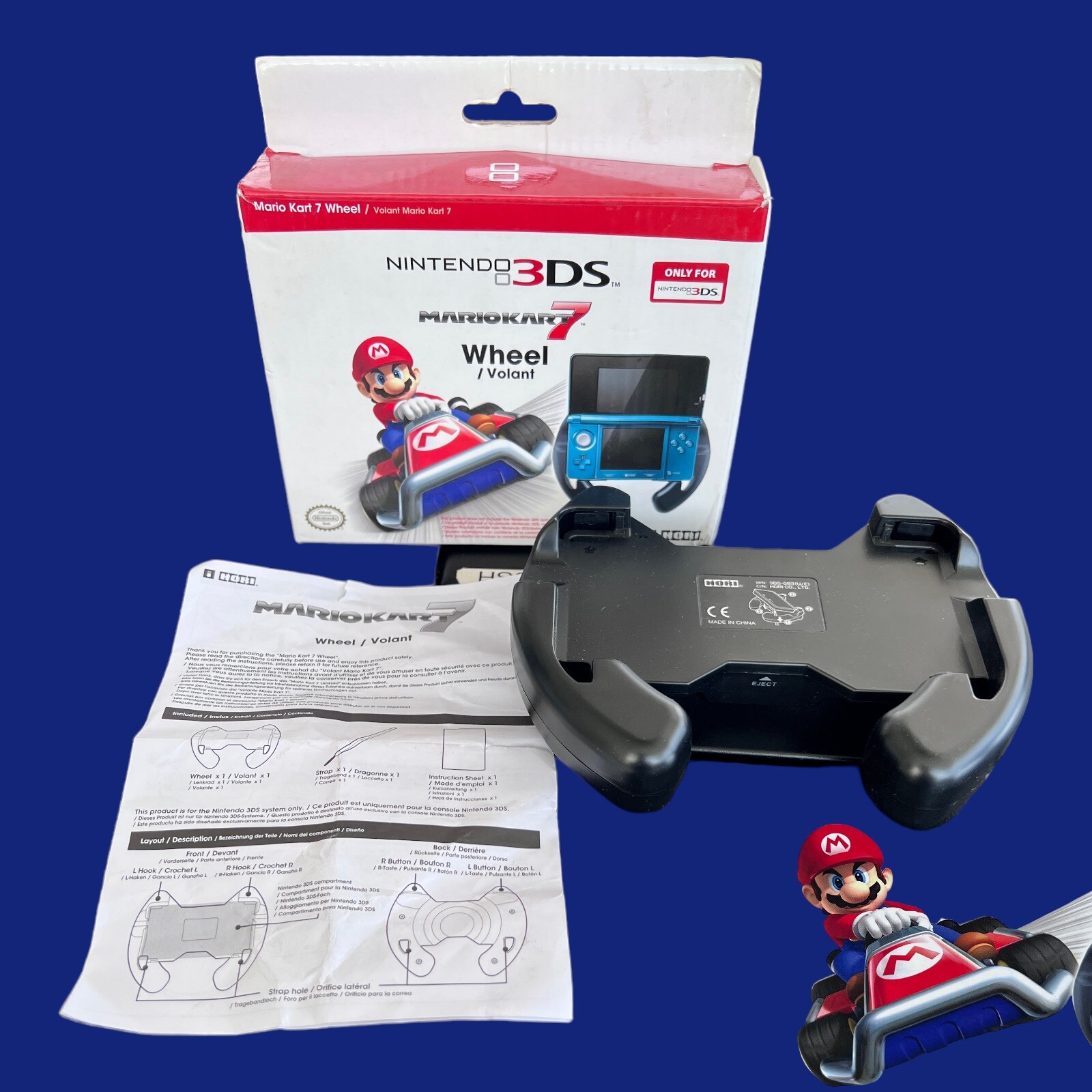 🏁Official Genuine Nintendo Hori 3DS Mario Kart 7 Video Game Wheel 3DS-083U