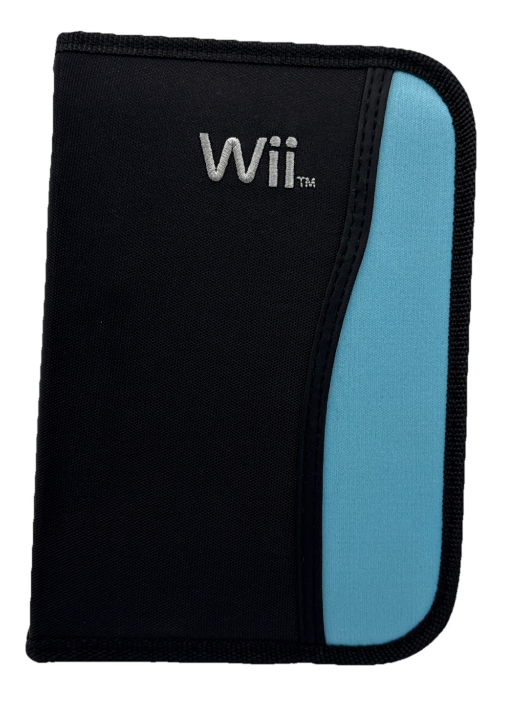Nintendo Wii Game Storage Case Blue/Black Zippered Carrying Remote for Travel