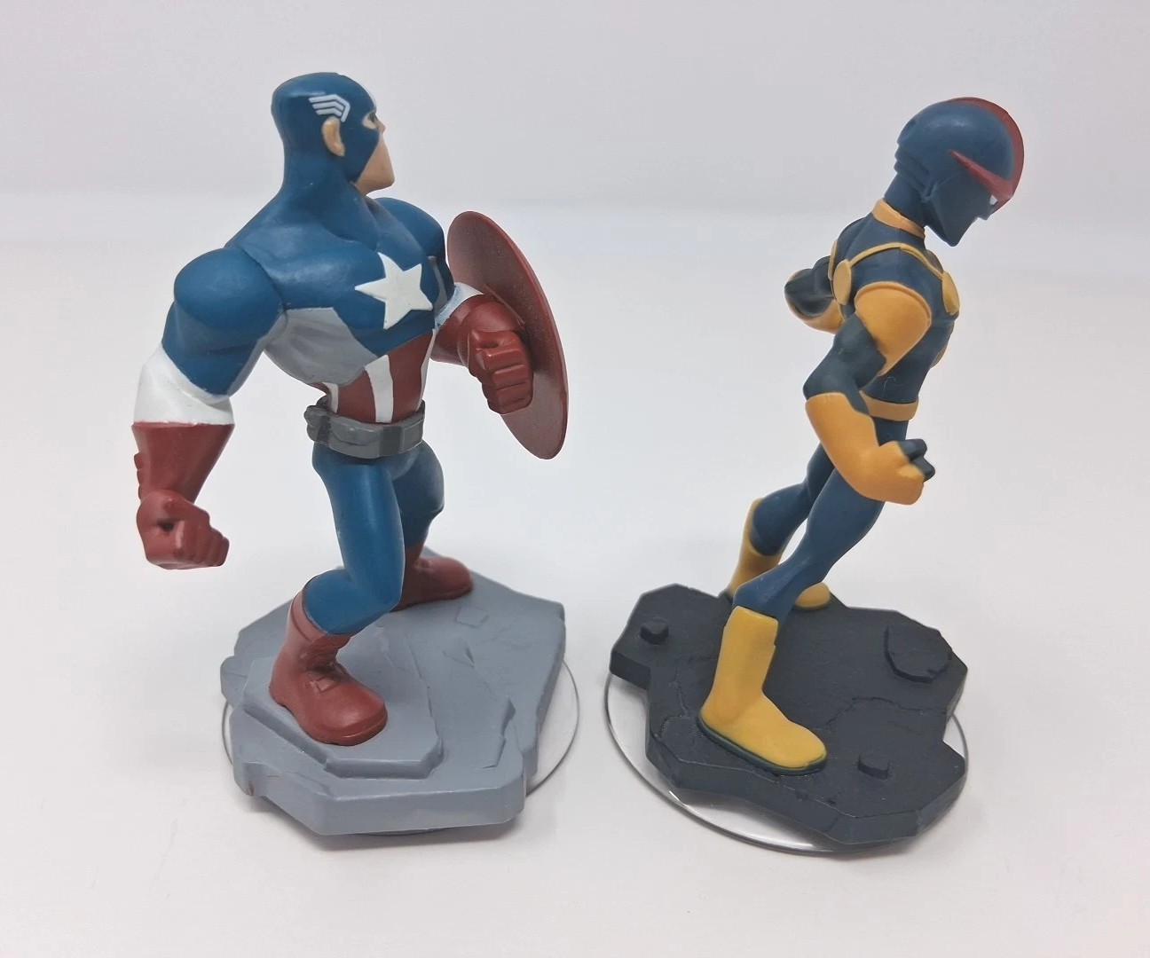 Disney Marvel Infinity Figure Lot Of 2 Captain America Nova 2.0 Untested 4″