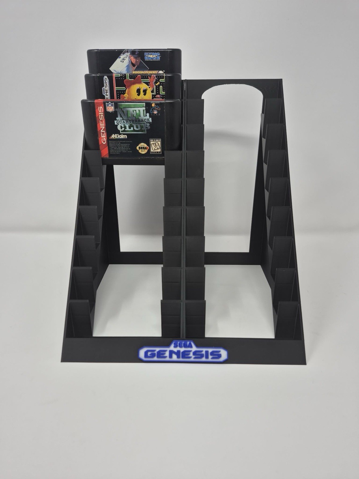 Sega Genesis 18 Cartridge Display Stand, 3D Printed