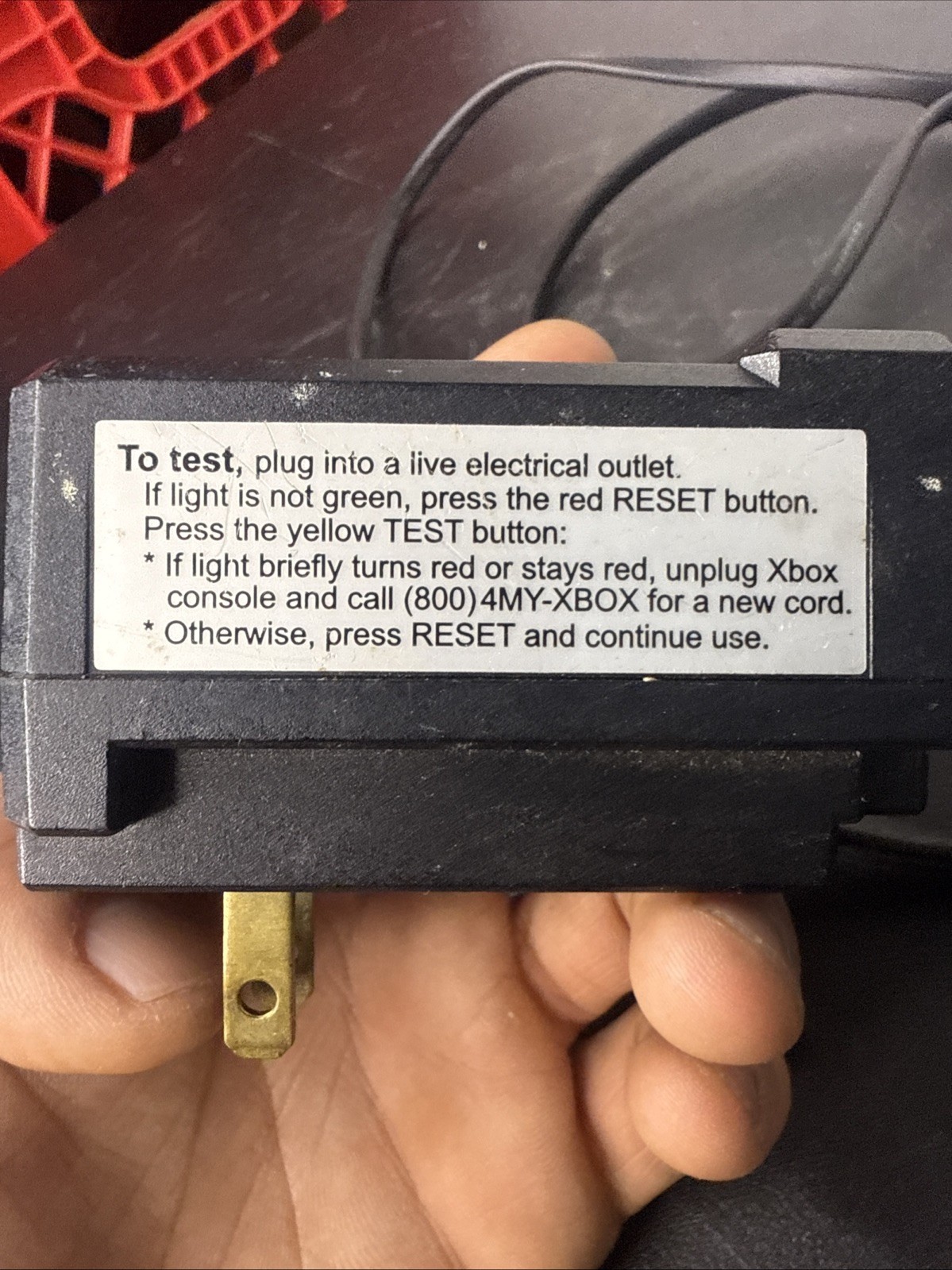 OEM Microsoft Xbox Protection Power Adapter Circuit Breaker X800563-100 Works*
