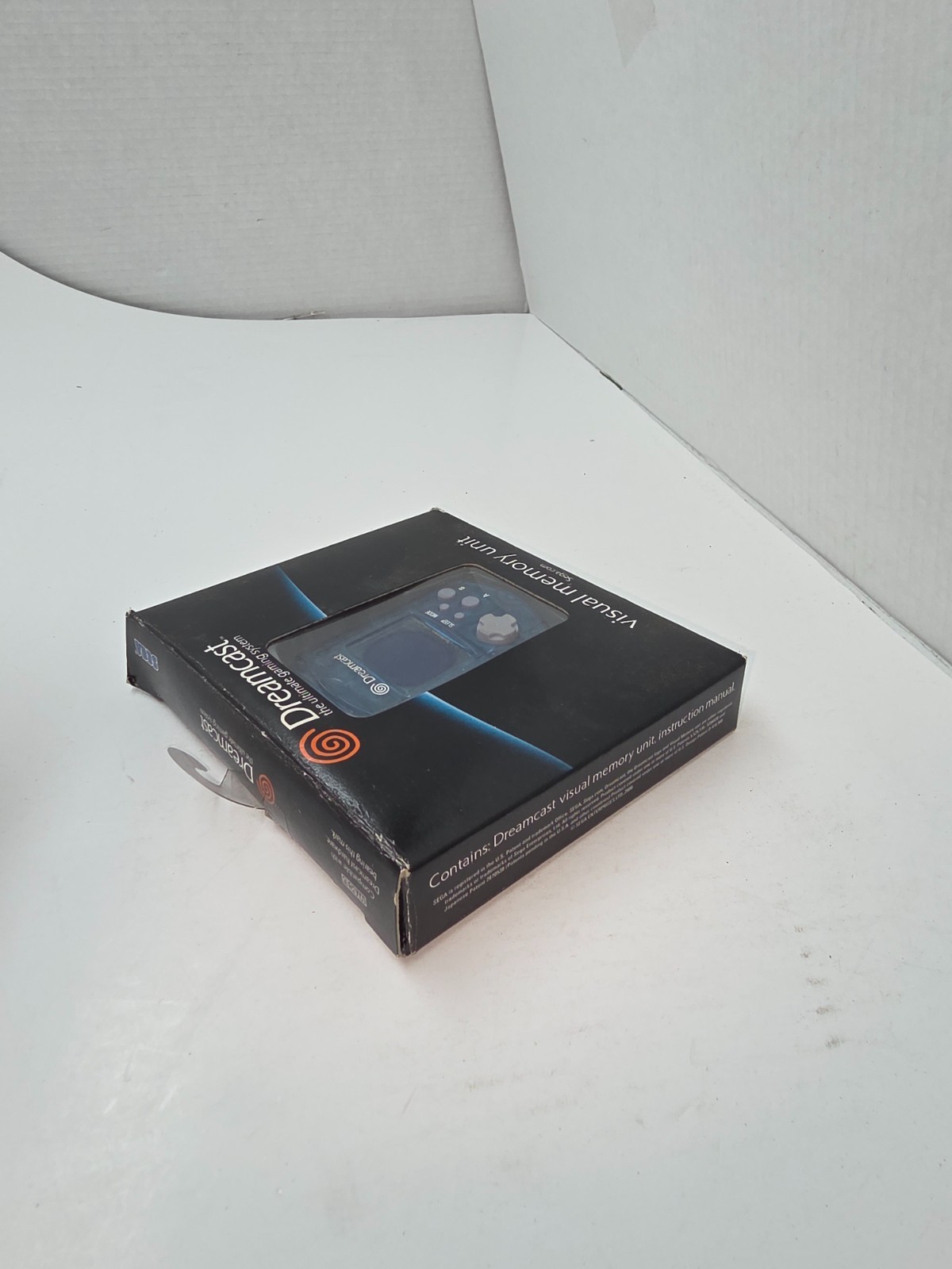 DAMAGED BUT WORKS Sega Dreamcast Clear blue VMU OEM Visual Memory Unit #K33