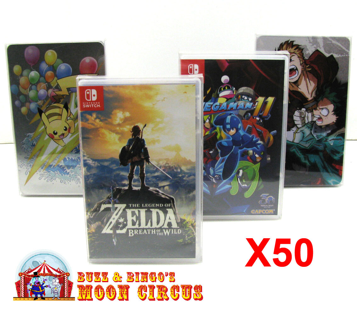 50x NINTENDO SWITCH PLASTIC & STEELBOOK GAMES – CLEAR PROTECTIVE BOX PROTECTOR