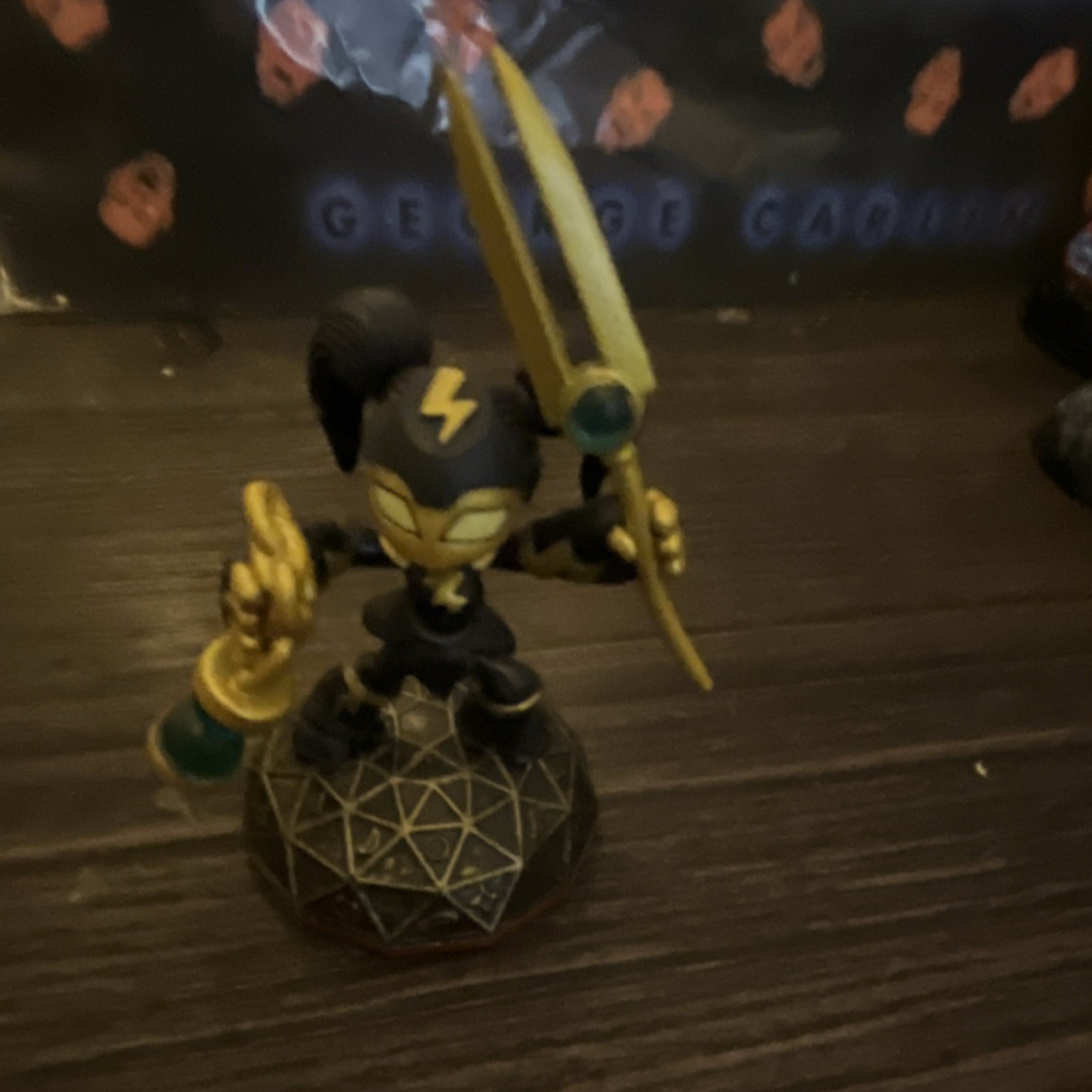 Activision Skylanders Astroblast Character Figure Black Gold Sword Base