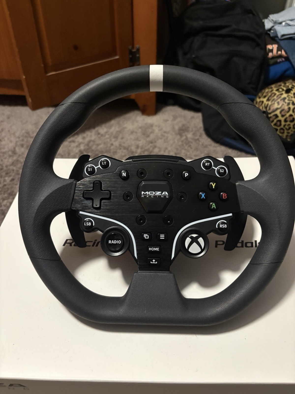 MOZA Racing R3 Wired Racing Wheel & Pedals Set for Xbox w/ Desk Clamp & Cables