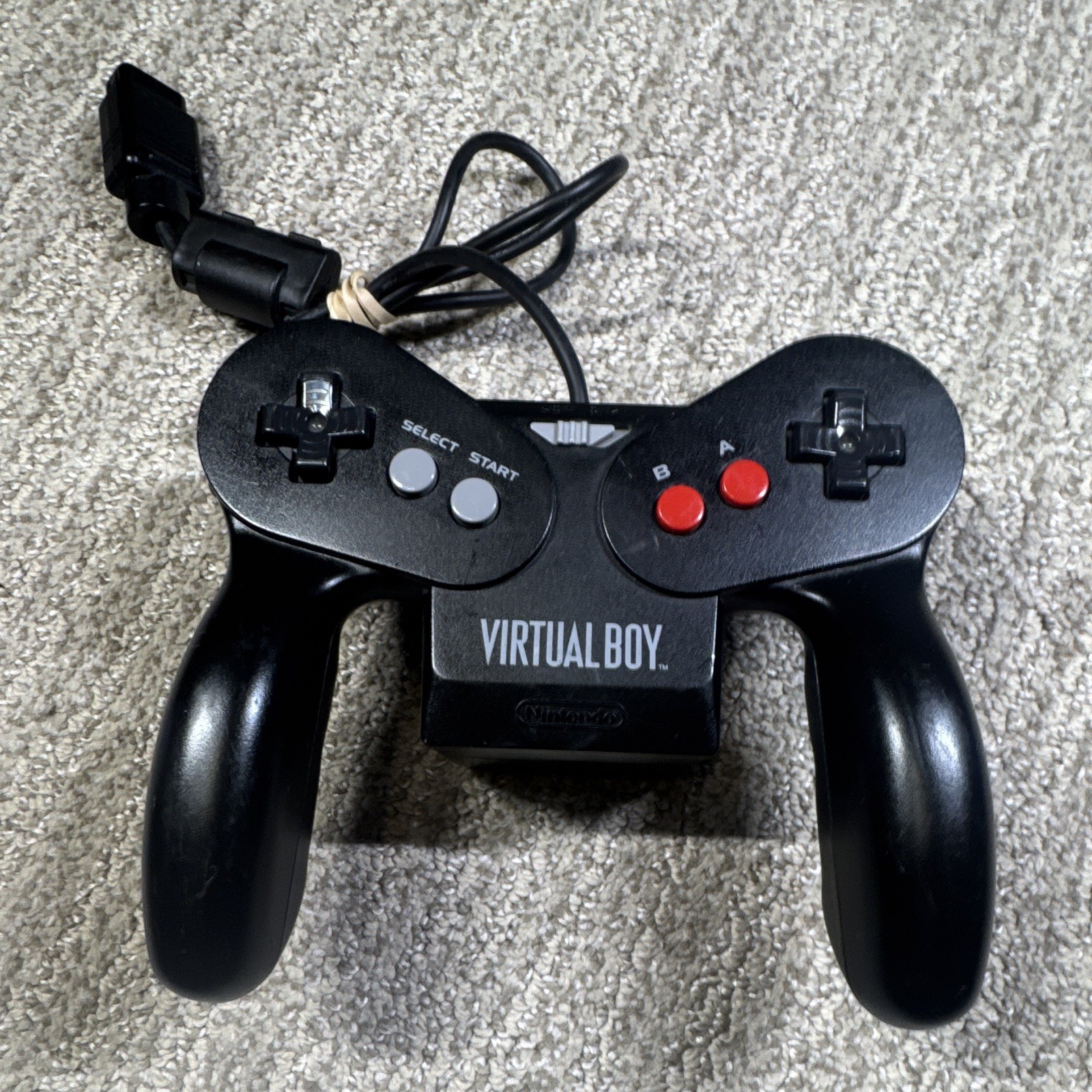 Nintendo Virtual Boy Wired Controller Black Dual D-Pad OEM NUS-005