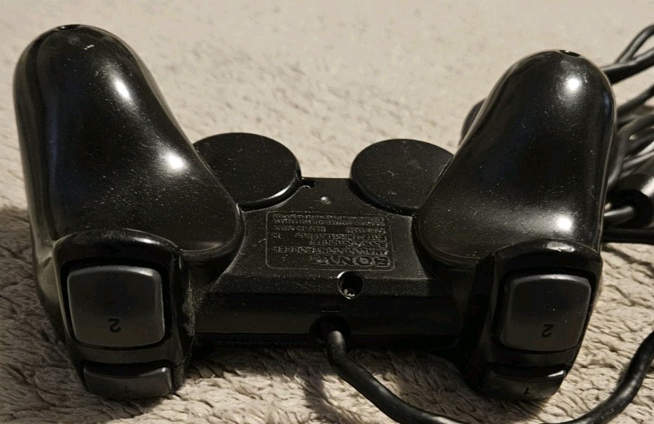 Sony PlayStation Wired Analog Controller SCPH-10010 Black Tested Working