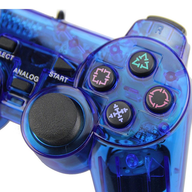 2PCS Controller For Sony PS2 Wired Vibration Game Joystick Joypad zz