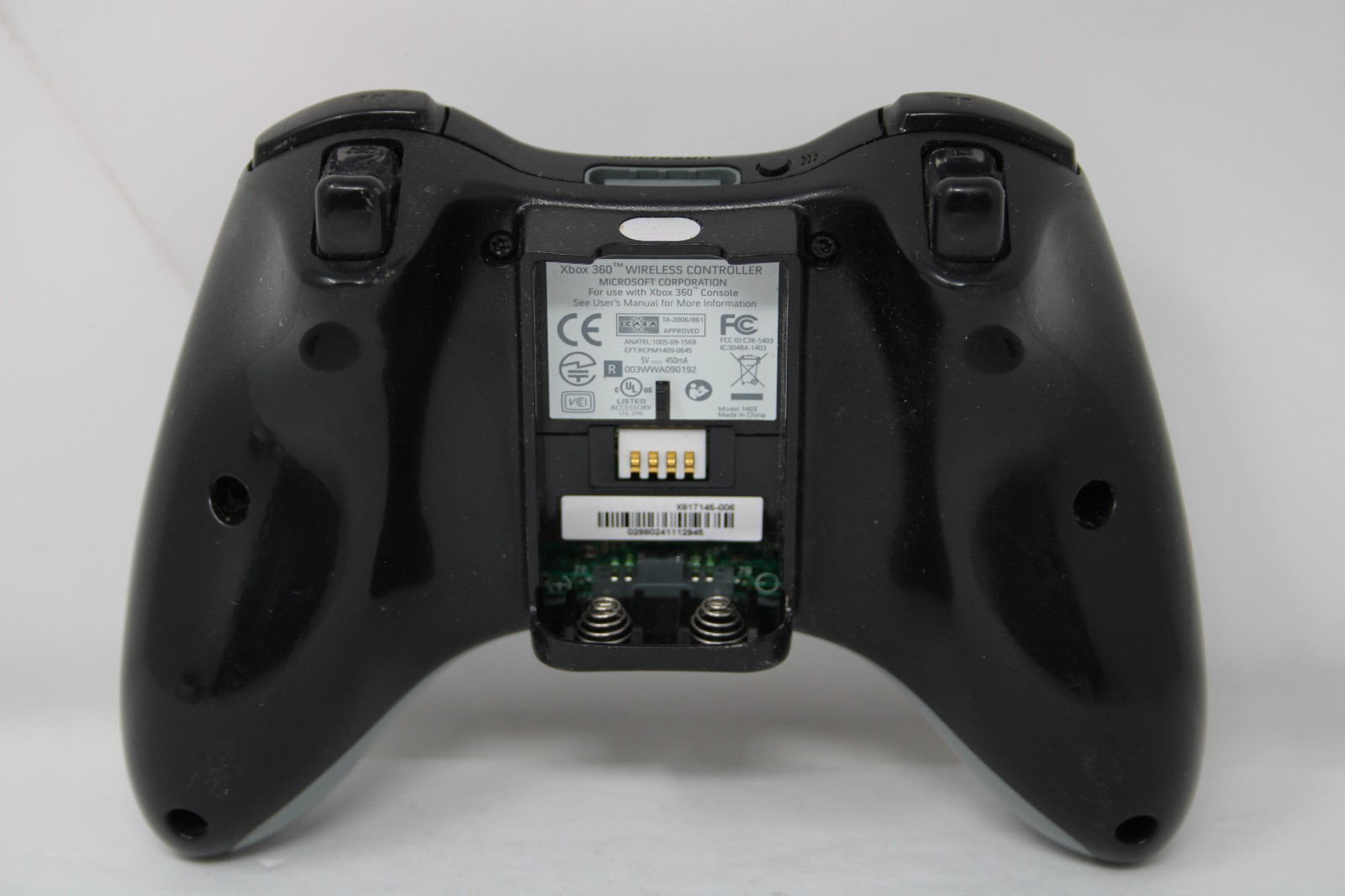 Microsoft Xbox 360 Wireless Controller Black Green Thumb Sticks