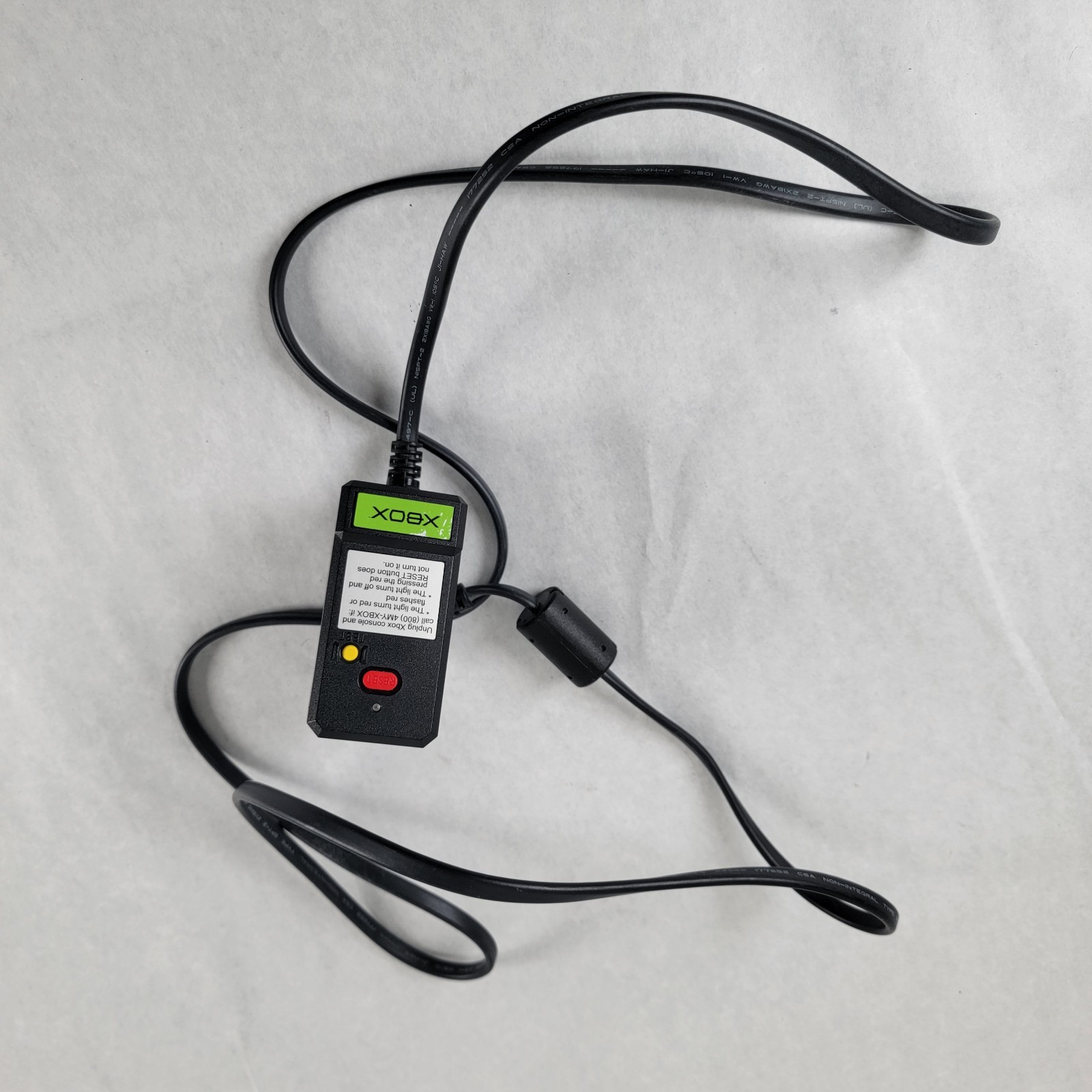 Original Xbox Surge Protection AC Power Adapter Cord X800563-100