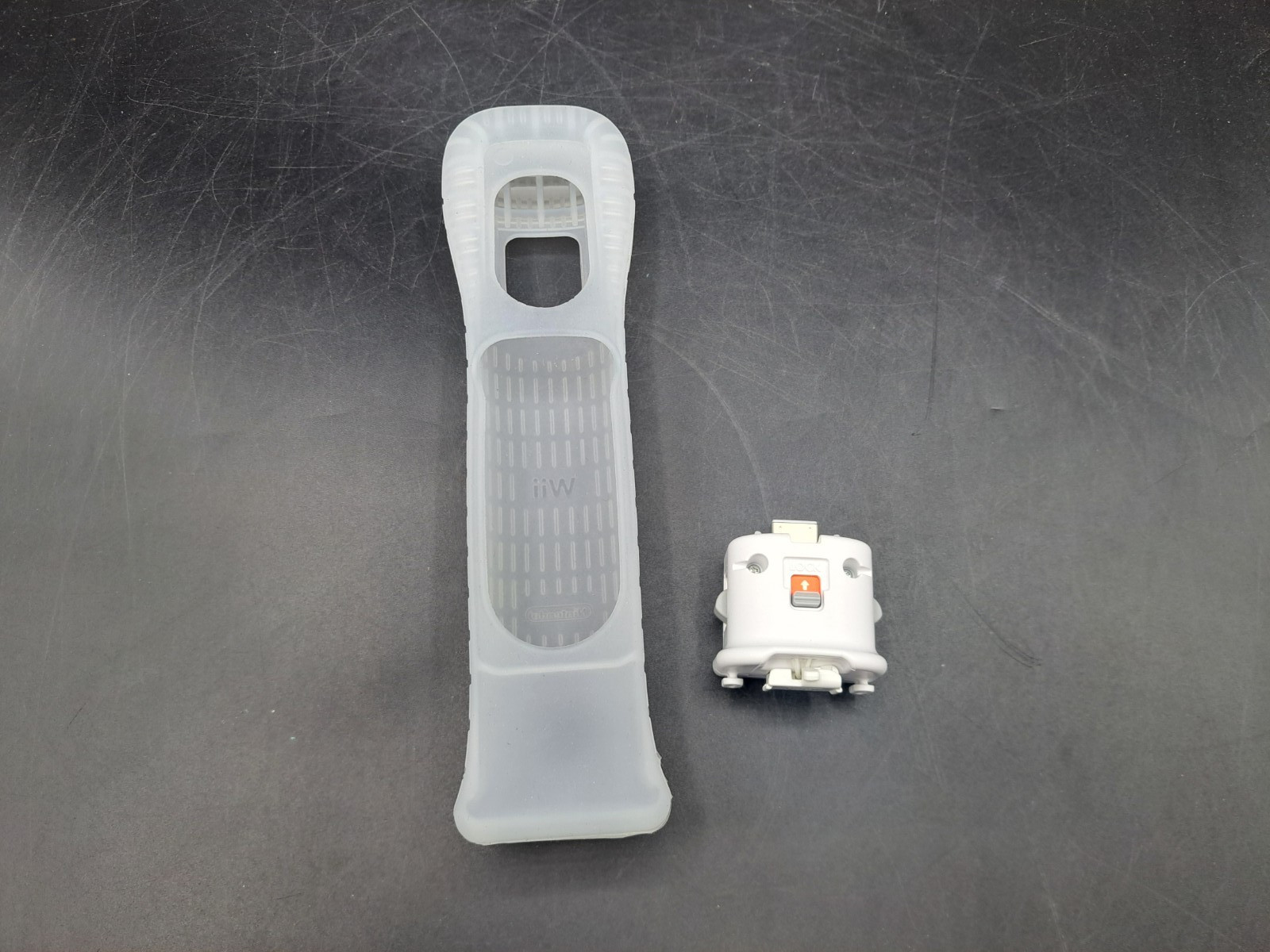 Nintendo Wii: OEM Motion Plus Adapter (RVL-026) White w/ Clear Silicone Sleeve