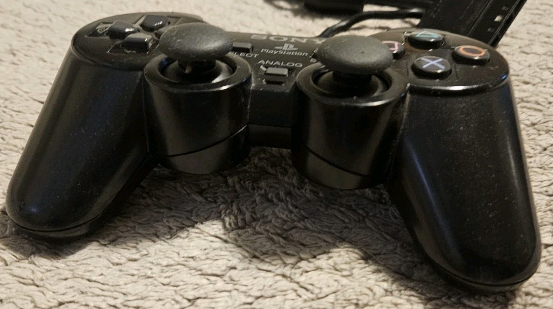 Sony PlayStation Wired Analog Controller SCPH-10010 Black Tested Working