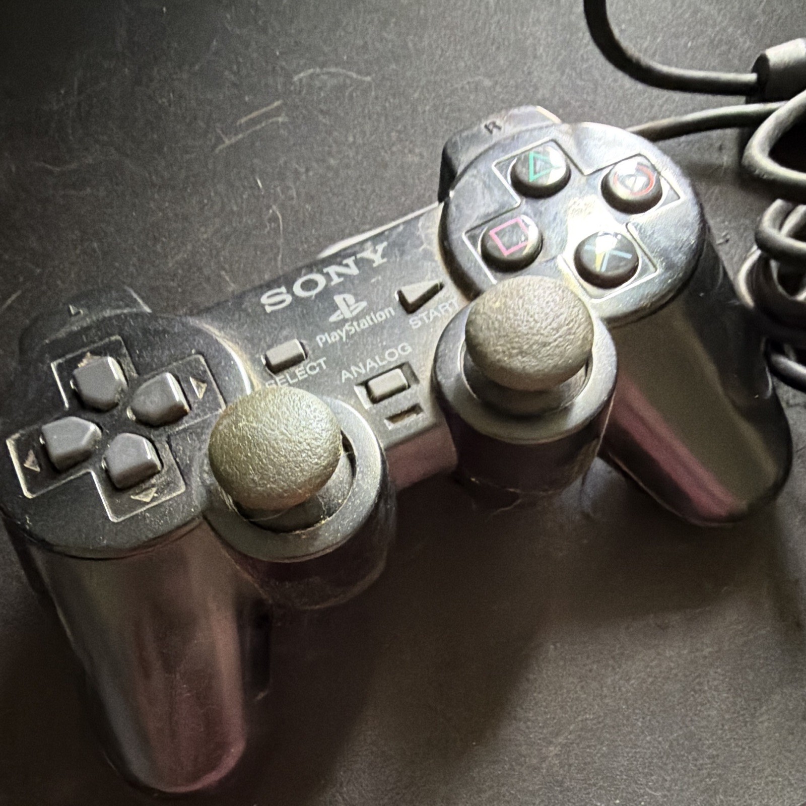 Sony DualShock 2 PS2 Wired Controller Analog Dualshock Black 8 ft SCPH10010