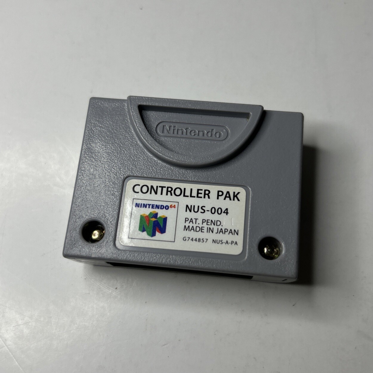 N64 Controller Pak NUS-004 OEM Official Nintendo 64 Memory Card – Tested CLEAN