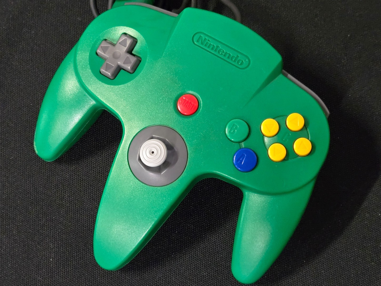 Nintendo 64 Green Controller NUS-005 Official N64 OEM Tested Working Tight