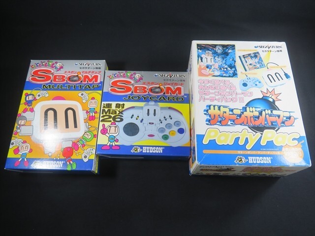 Sega Saturn bomberman party pac joycard sbom multi tap controller Japan SS game