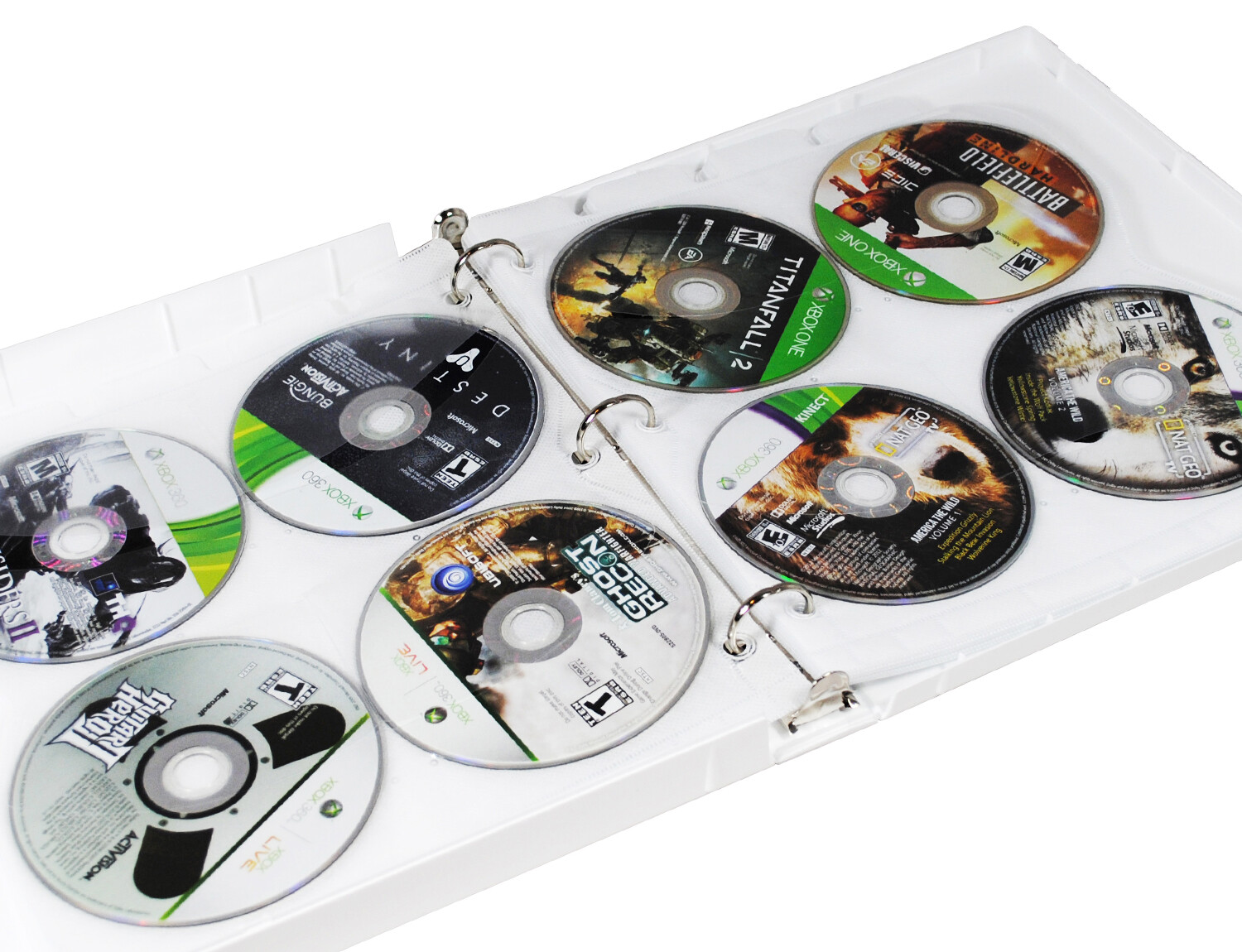 Xbox Themed Video Game Storage Case, High-Capacity Holds 80 Video Game Discs