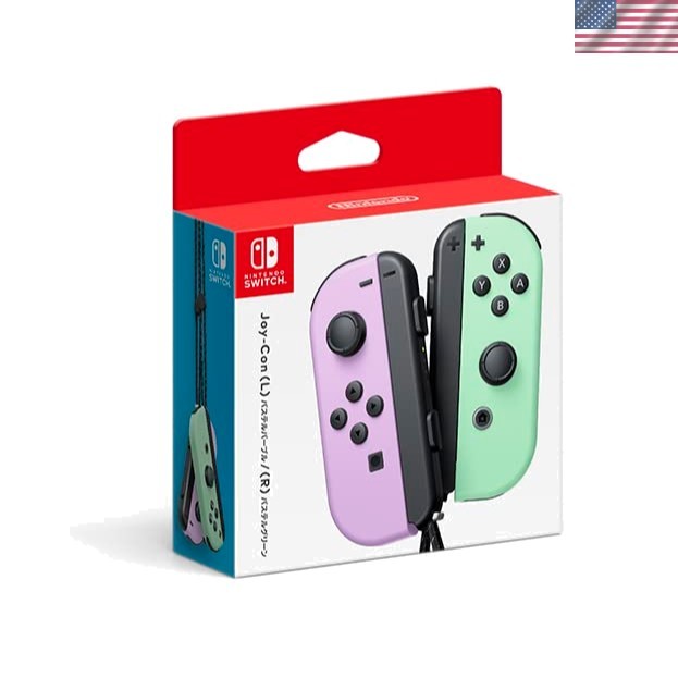 Pastel Joy-Con Controllers Set – Purple & Green for Nintendo Switch Gameplay