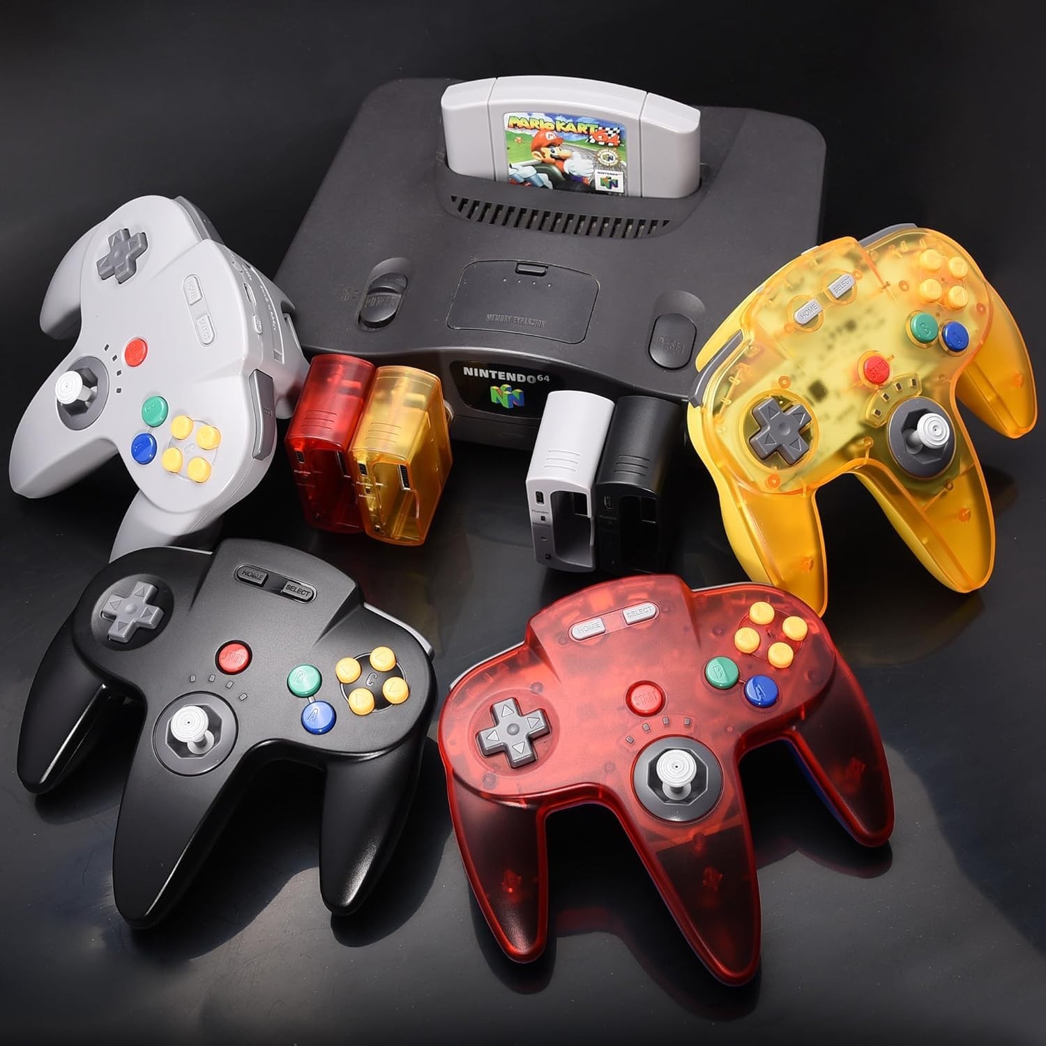 2.4G Wireless N64 Controller Remote Game Pad w/ Rumble Pak for Nintendo N64