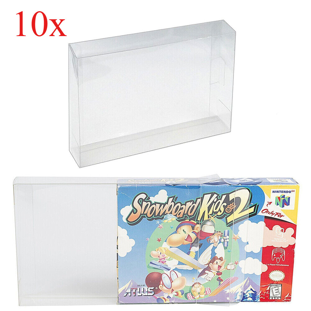 10PC Box Protectors For SNES / N64 / ATARI JAGUAR Games Super Nintendo 64 CIB