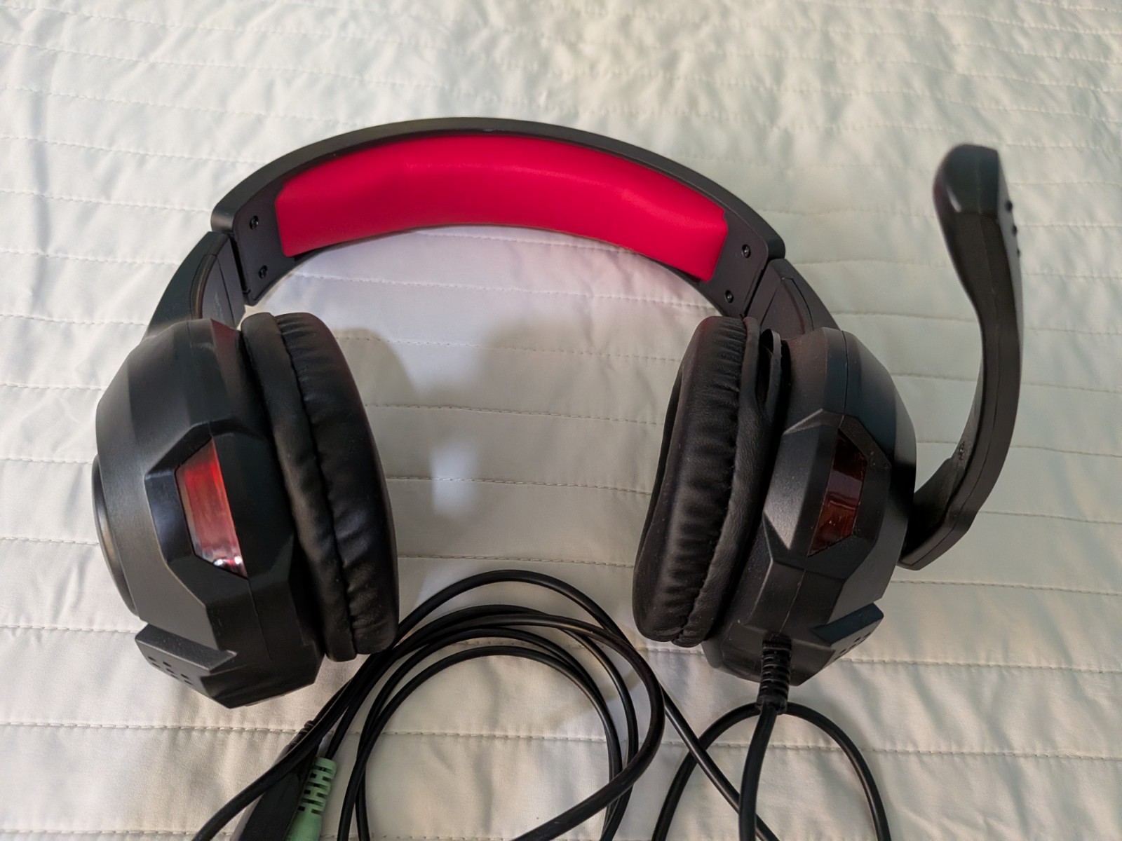 Bytech ProGamer Wired Gaming Headset Immersive Noise Cancellation Black And Red