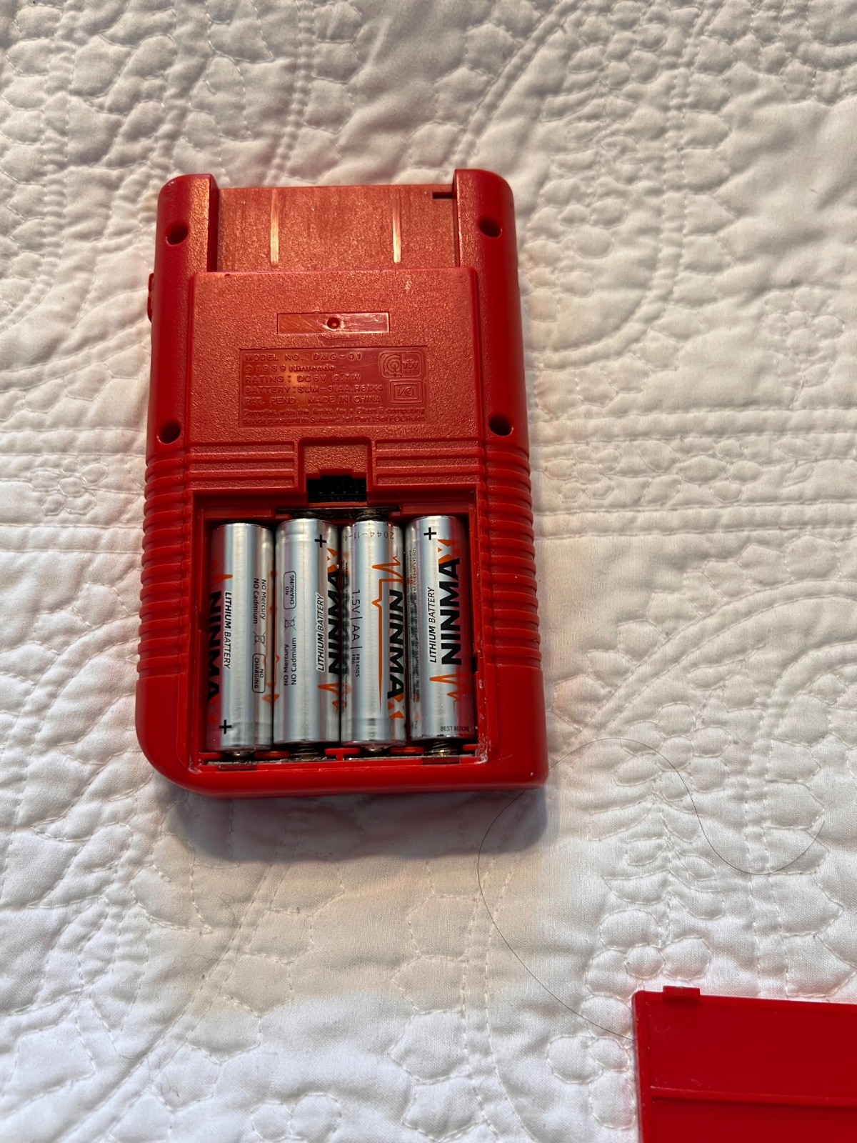 RED Gameboy Original DMG-01 Console Tested and Working Good