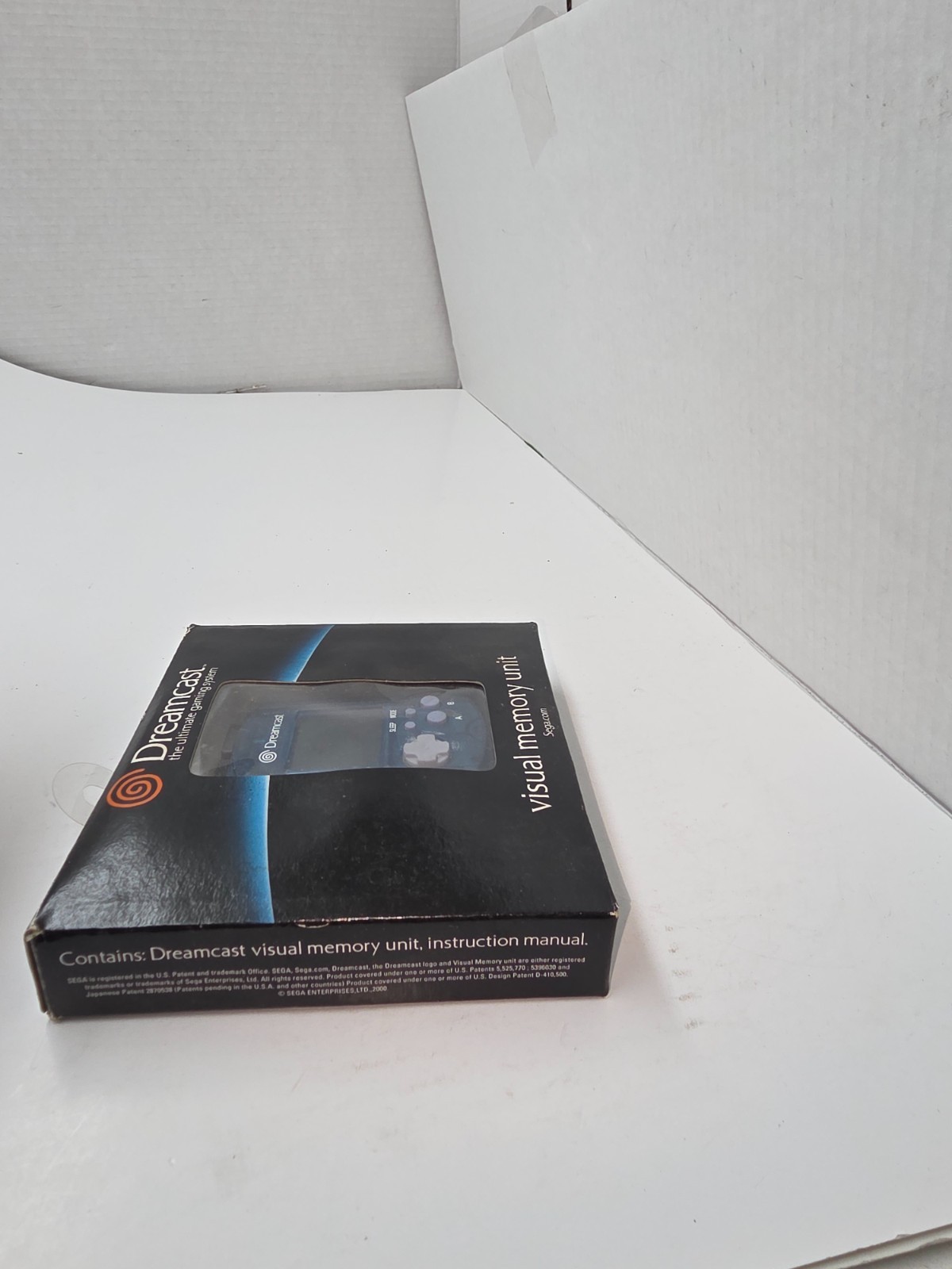 Working Sega Dreamcast Clear Blue VMU OEM Visual Memory Unit Damaged #K39