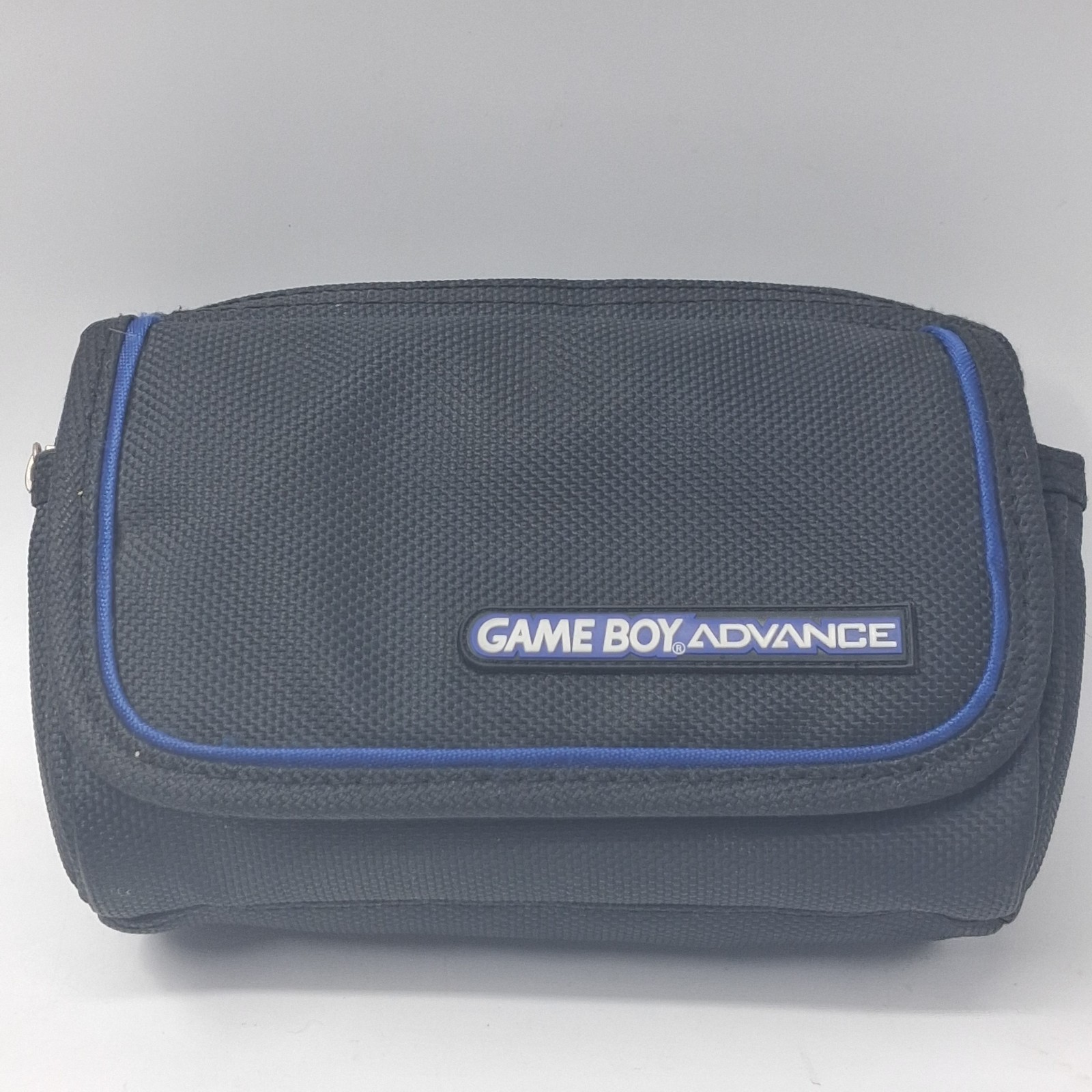 Nintendo Gameboy Advance GBA Carrying Case Black W/ Blue Trim Bag Pouch