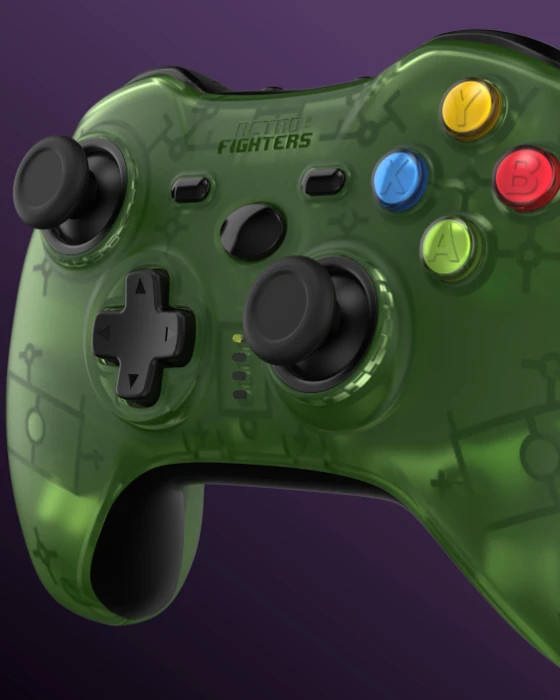 Retro Fighters Hunter 360 Wireless Controller- Green – for XBOX 360 and PC