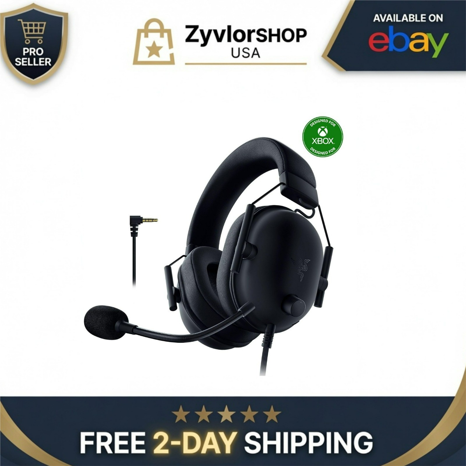 Razer BlackShark V2 X Xbox Gaming Headset – 50mm Drivers, Noise Isolating