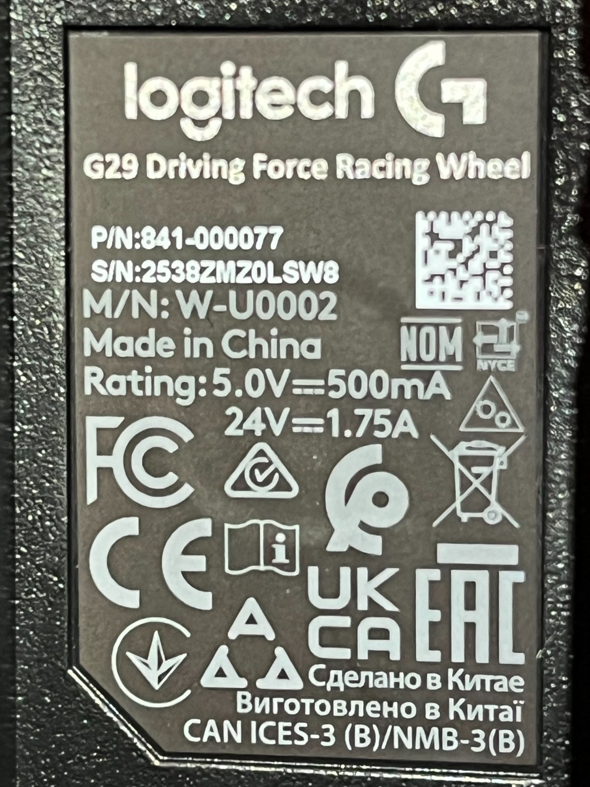 NEW – Logitech G29 Driving Force Racing Wheel – Playstation 3/4/5/PC (Open Box)