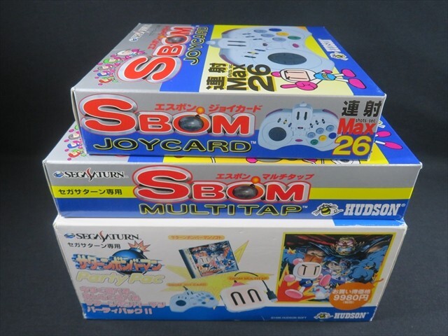 Sega Saturn bomberman party pac joycard sbom multi tap controller Japan SS game