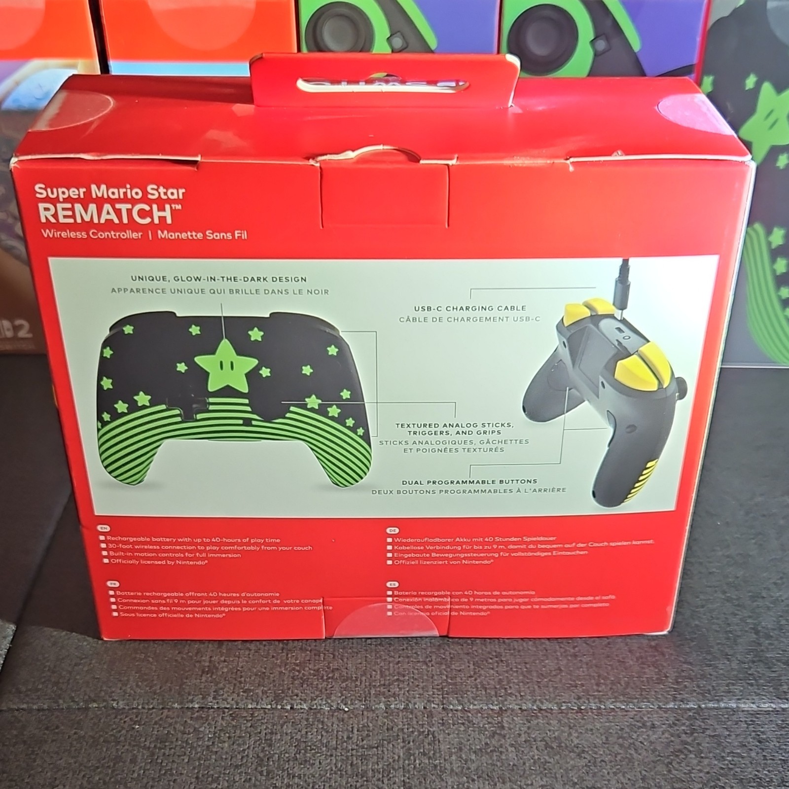Turtle Beach Rematch Super Mario Star Wireless Controller Glow In Dark