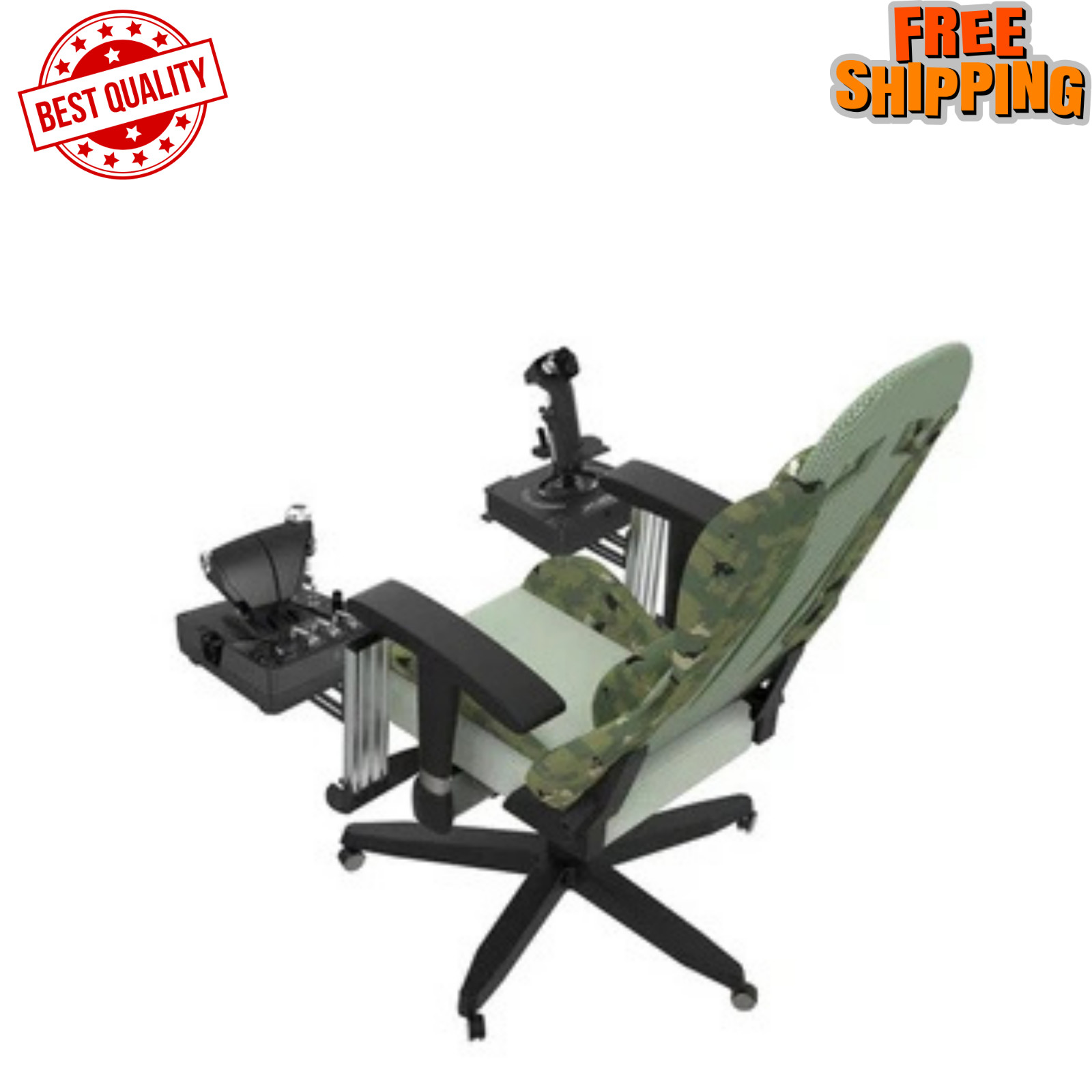 2 Set Chair Mount for Flight Sim Game Joystick, Throttle & Hotas Systems Comp…