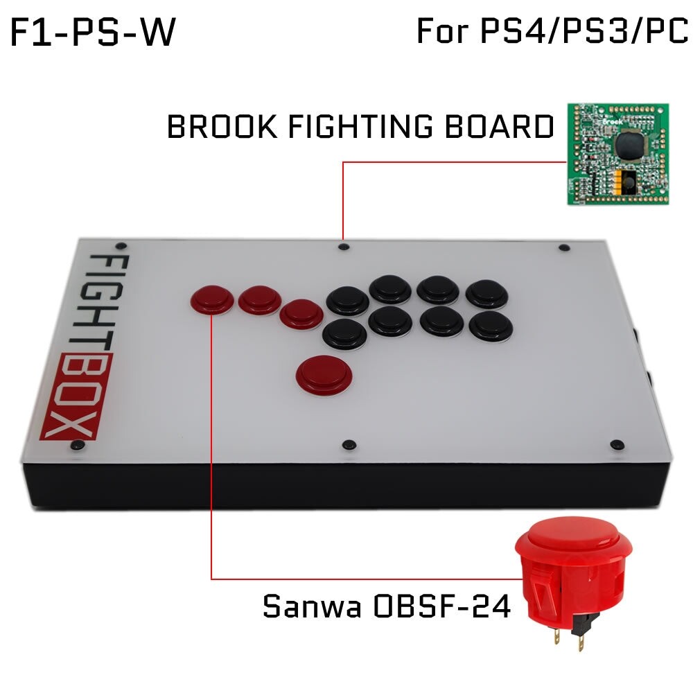 Fightbox F1 All Button Leverless Arcade Game Controller For PC/PS/Xbox/Switch