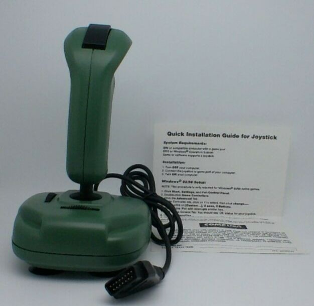 VTG COMPUSA Joystick for IBM PC Compatibles 2 Fire Buttons 3 FT Cable W/Box NOS