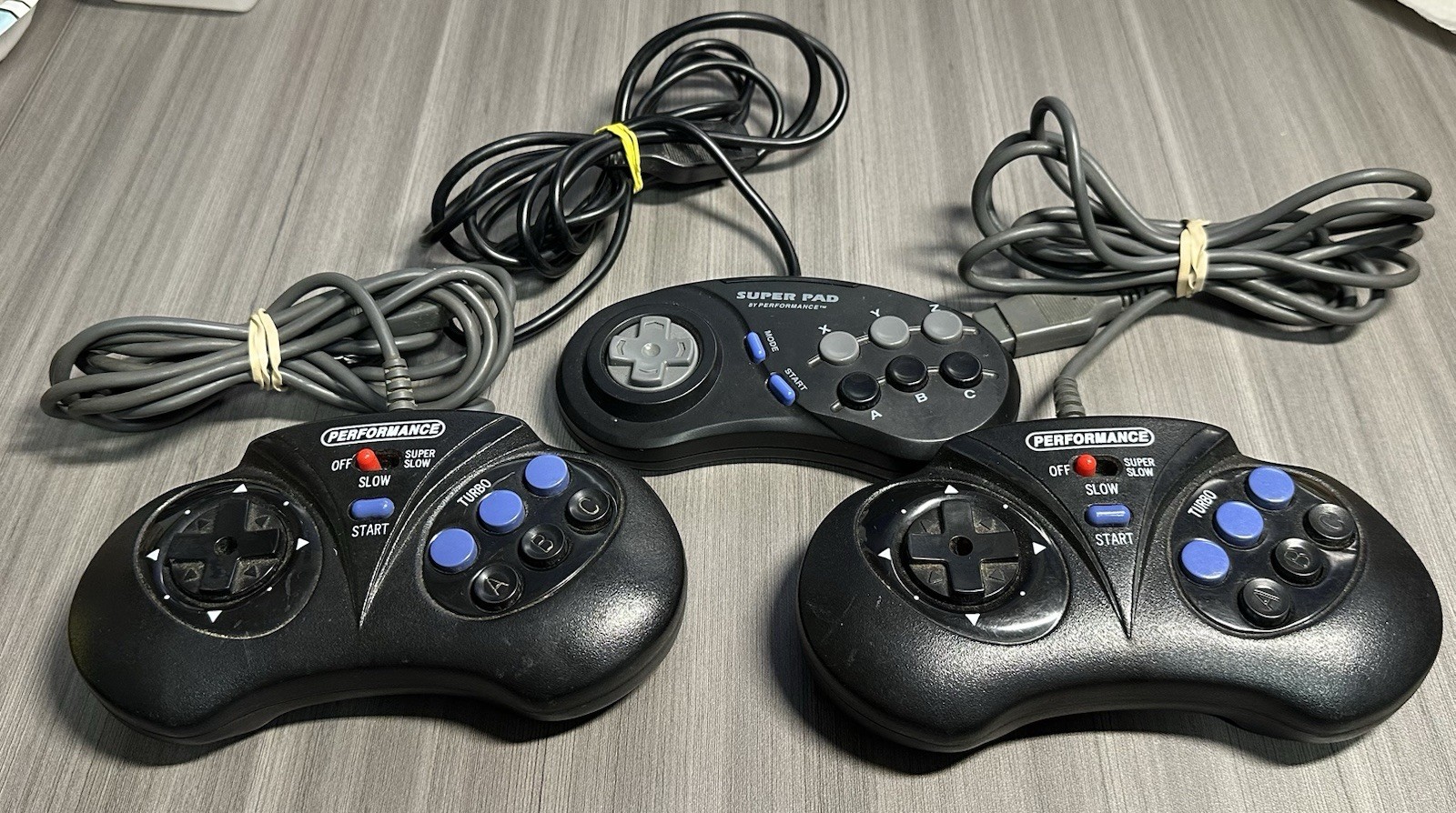 Mixed Lot Of 3 SEGA Genesis 6 Button Controllers *TESTED*