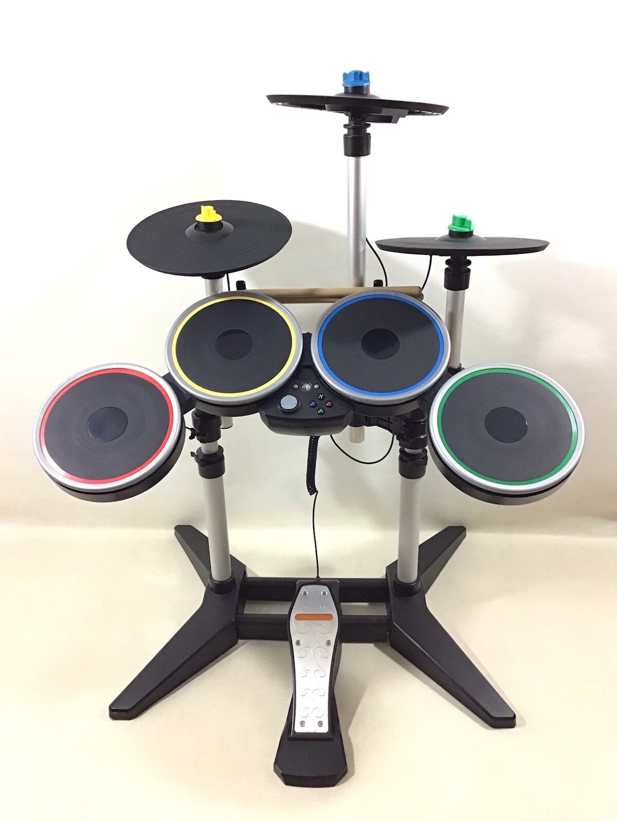 Xbox 360 Rock Band Drum Set, Cymbals, Sticks, Pedal, Mic