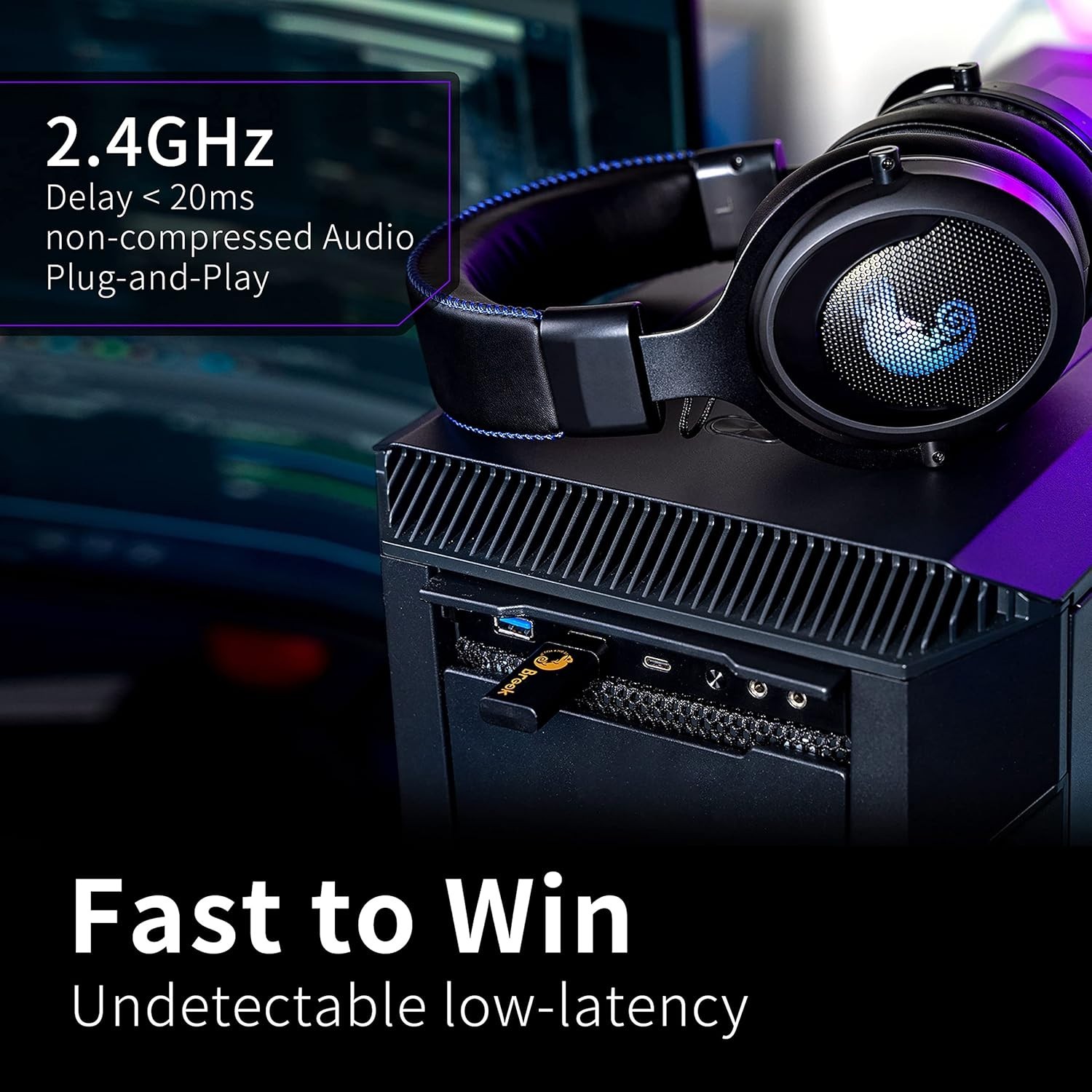 Brook Gaming US 2.4GHz Wireless Headset: Cross-Platform Gaming Headset Ver.2026