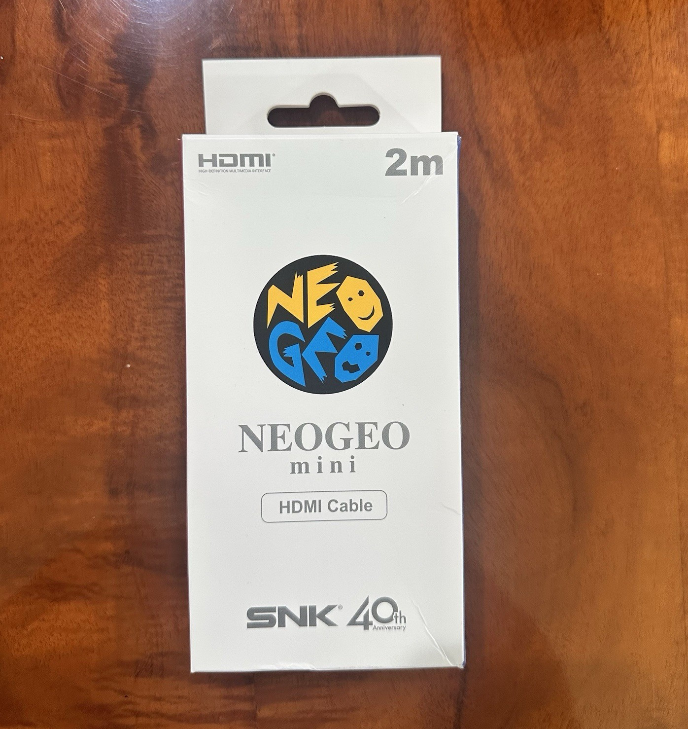 SNK NEOGEO mini HDMI Cable 2m White PVC 40th Anniversary for Console