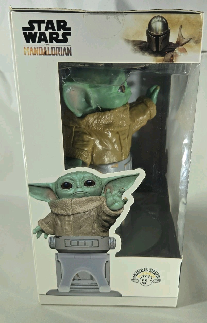 Star Wars The Mandalorian Baby Yoda Grogu 8″ Controller/Phone Holder W/Cable New