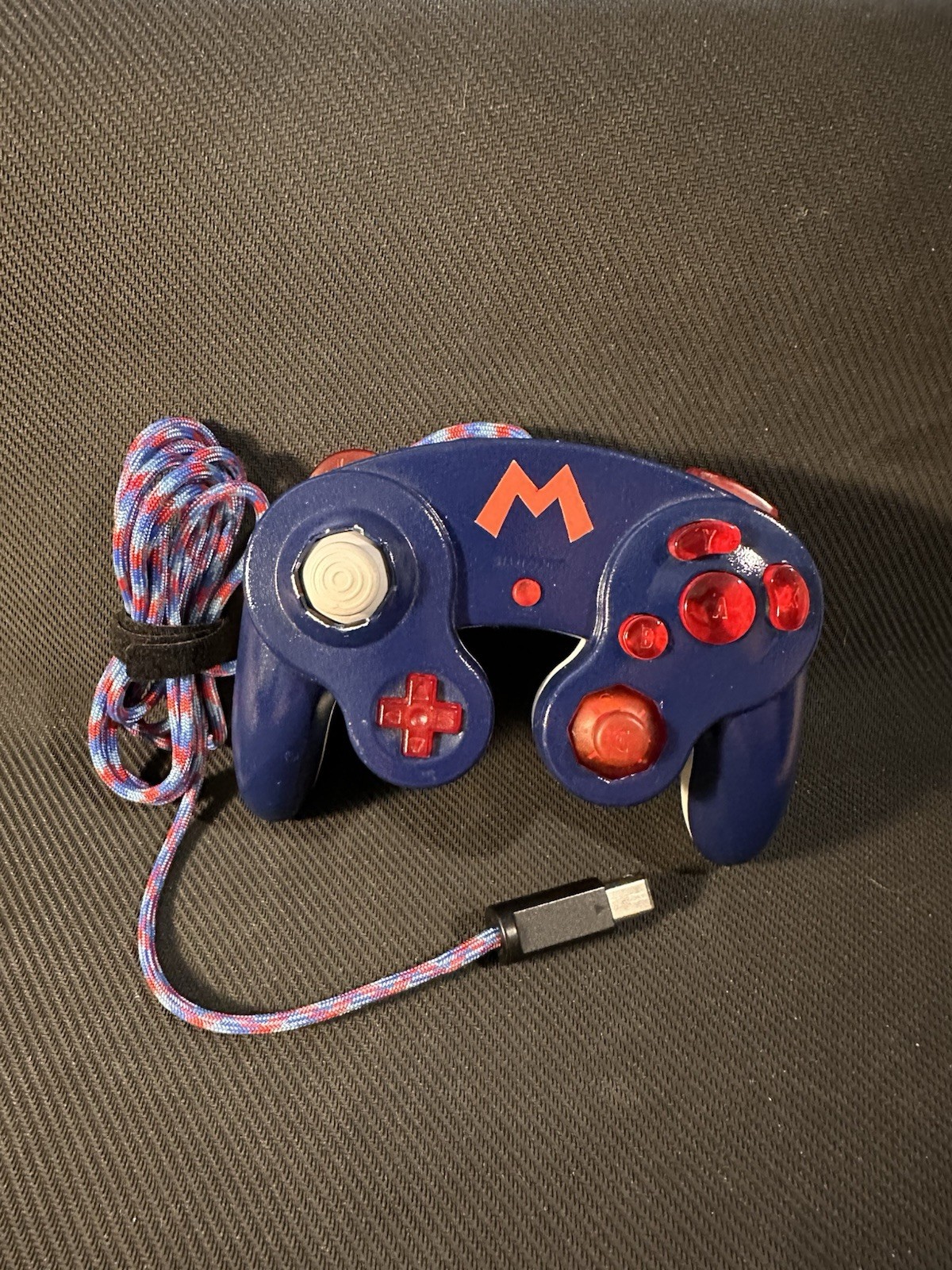 Custom Mario Themed GameCube Controller. Button And Cable Mods.