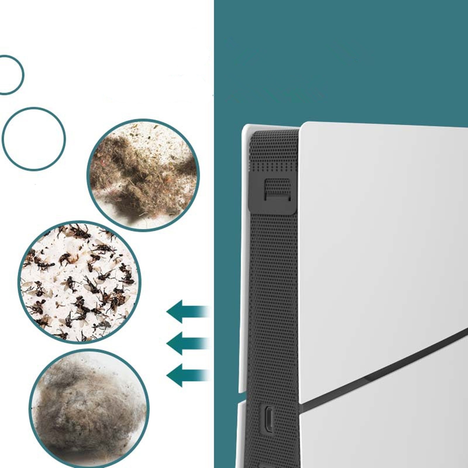 PVC Side Dust Proof Filter Cover Net Dust Mesh Anti-dustFor PS5 Slim Console