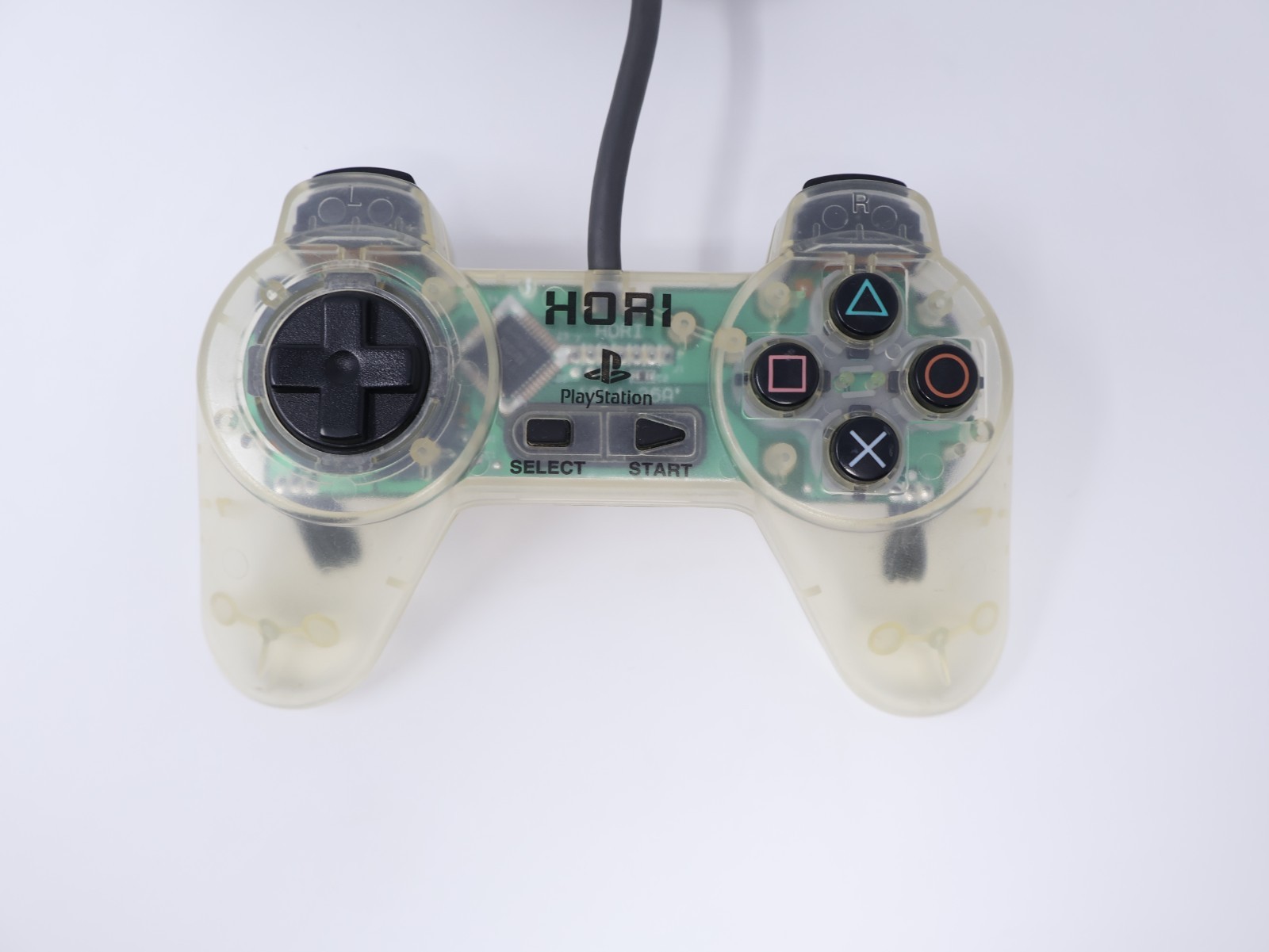 Hori Pad Controller 1996 Sony PlayStation PS1 Clear SLPH-00029 US Seller